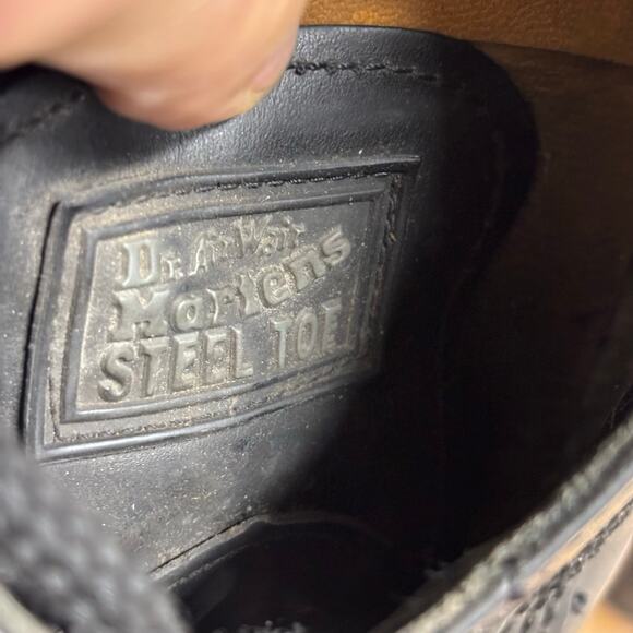 Vintage 90s Dr Martens Shoes Steel Toe 9875 Oxfords Made in ENGLAND Sz 7 - 3 Eye
